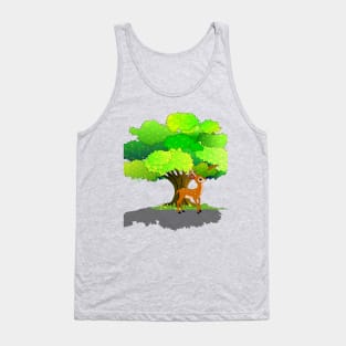 Deer under Tree Tank Top